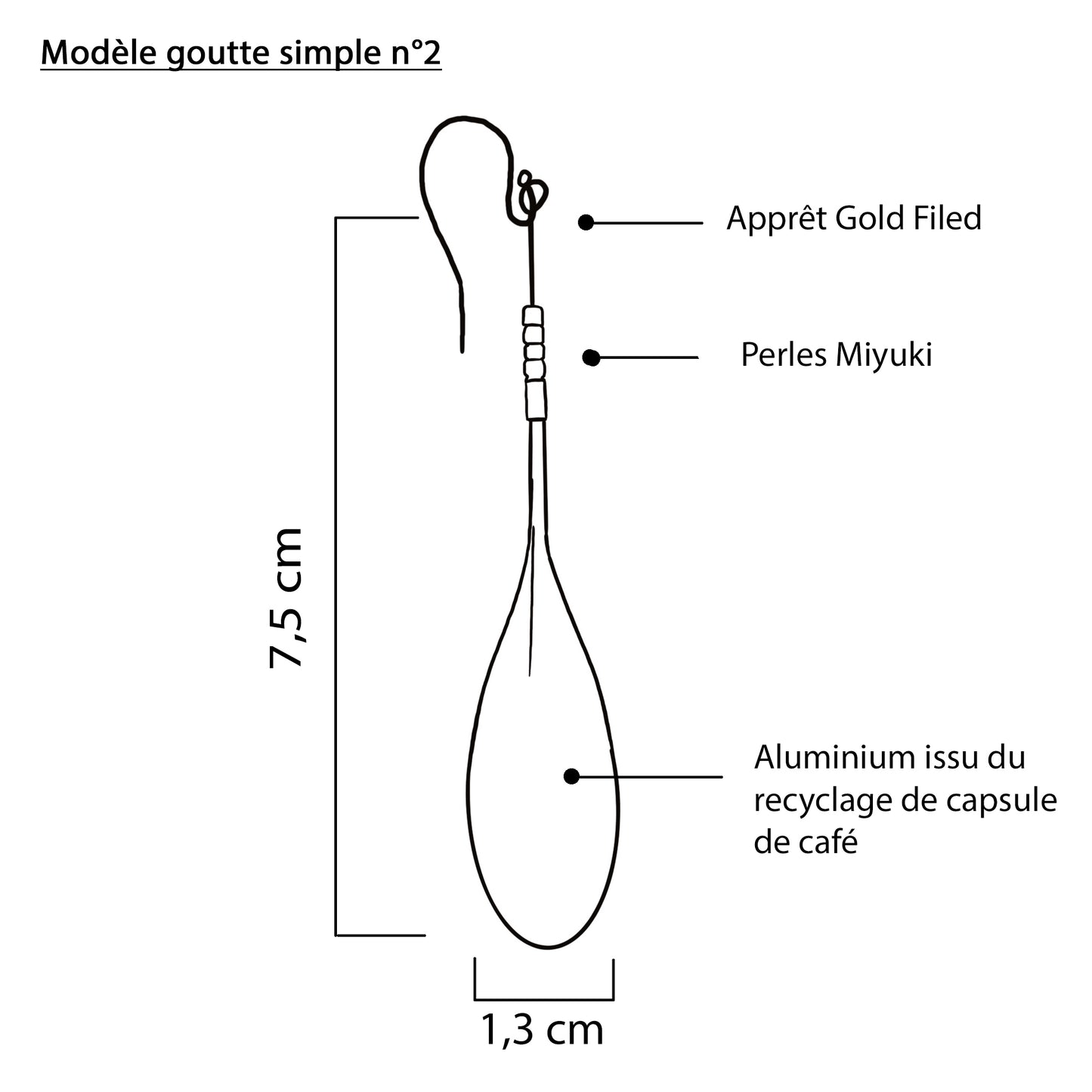 Bijoux Capsules GOUTTE SIMPLE