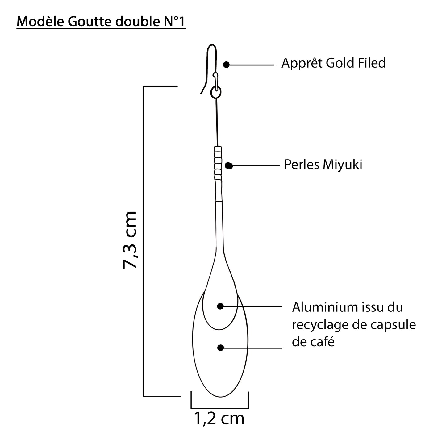 Bijoux Capsules GOUTTE DOUBLE